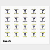 Rond Sticker de la Mascotte de crosse Wolverinies (Feuille)