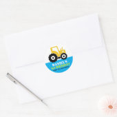 Rond Sticker de la partie Anniversaire de enfant du tra (Enveloppe)