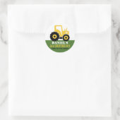 Rond Sticker de la partie Anniversaire de enfant du tra (Sac)