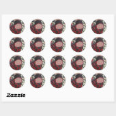 Rond Sticker de la partie Ladybug (Feuille)