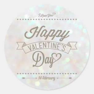 Rond Sticker de la Parties scintillant subtile blanche