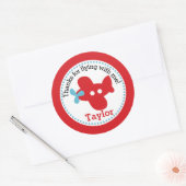 Rond Sticker de la préférence d'avion (Boys Birthday Pa (Enveloppe)