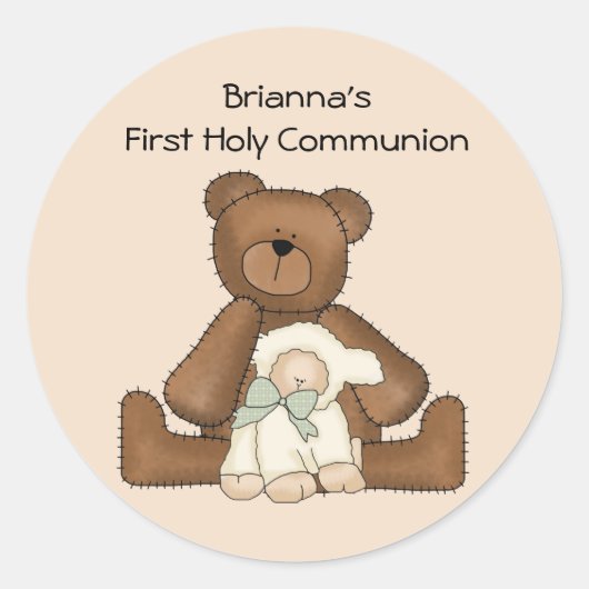 Rond Sticker de la première sainte communion (Devant)