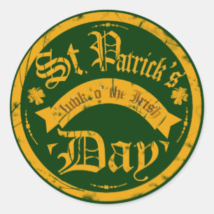 Rond Sticker de la Saint Patrick