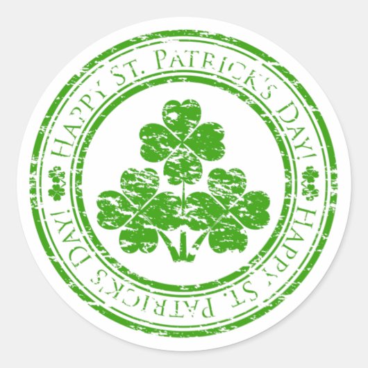 Rond Sticker de la Saint Patrick (Devant)