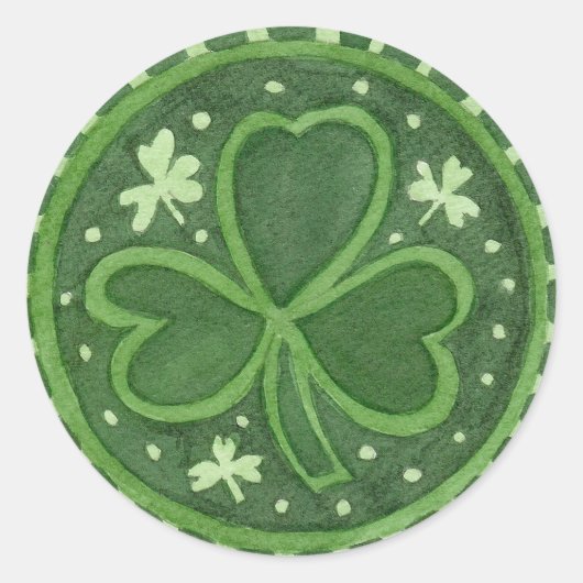 Rond Sticker de la Saint Patrick (Devant)