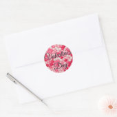 Rond Sticker de la Saint Valentin (Enveloppe)