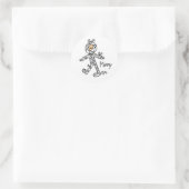 Rond Sticker de la silhouette de momie d'Halloween (Sac)