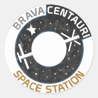 Rond Sticker de la station spatiale Brava Centauri (Ens