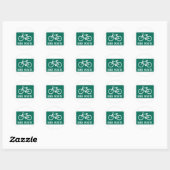 Rond Sticker de la voie cyclable (Feuille)