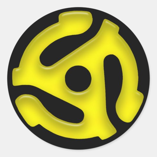 Rond Sticker de l'adaptateur d'enregistrement 45 tr/min (Devant)