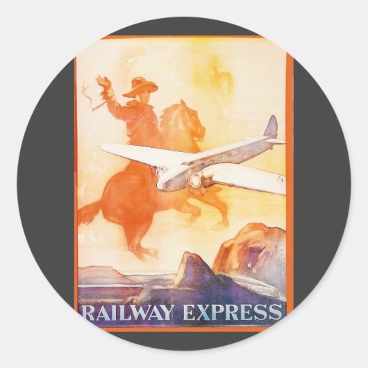 Rond Sticker de l'Agence d'Express ferroviaire 1935 (Devant)