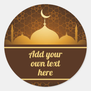 Rond Sticker de l'Aïd Moubarak