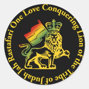 Rond Sticker de l'amour pour le lion de Juda
