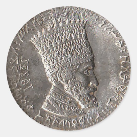 Rond Sticker de l'empereur Selassie I (Devant)
