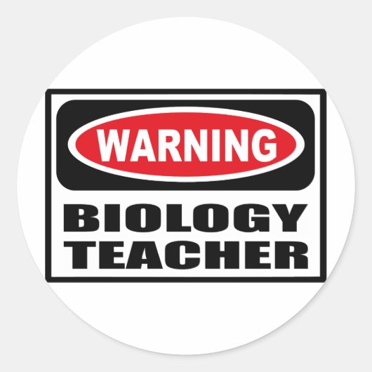 Rond Sticker de l'enseignant en BIOLOGIE (Devant)