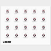 Rond Sticker de l'enseignant - Zebra Print Apple - Pink (Feuille)