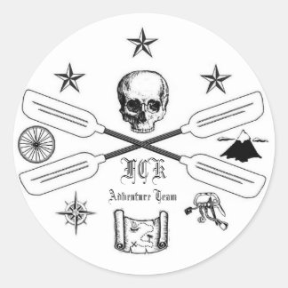 Rond Sticker de l'équipe d'aventure de Fall Creek Kayak