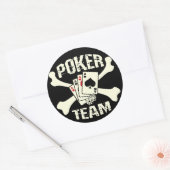 Rond Sticker de l'équipe de poker (Enveloppe)