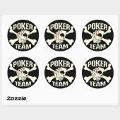 Rond Sticker de l'équipe de poker (Feuille)