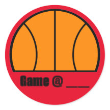 Sticker de l'heure du jeu de basket-ball
