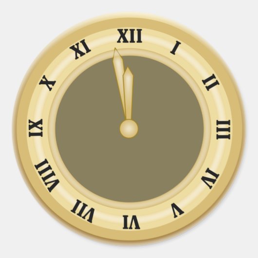 Rond Sticker de l'horloge de jour (Devant)