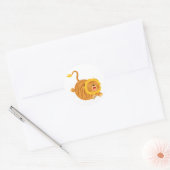 Rond Sticker de liger bondisseur de dessin mignon (Enveloppe)