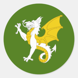Rond Sticker de l'insigne Barony of Wyvernwoode Populac