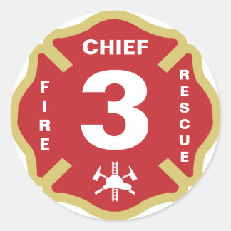 Rond Sticker de l'insigne du chef du feu