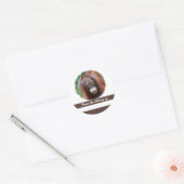 Rond Sticker de livre de Lover primate (Enveloppe)