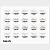 Rond Sticker de livre encadré (Feuille)