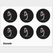 Rond Sticker de logo DJE (6 pack) (Feuille)