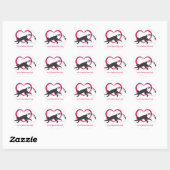 Rond sticker de logo Lemur Love Classic (Feuille)