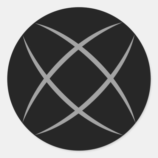 Rond Sticker de logo noir (Devant)