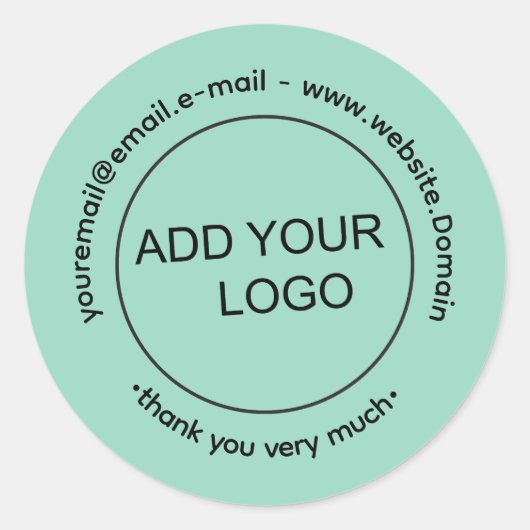 Rond Sticker de logo personnalisé Turquoise souple (Devant)