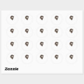 Rond Sticker de look dense Denim Capybara (Feuille)
