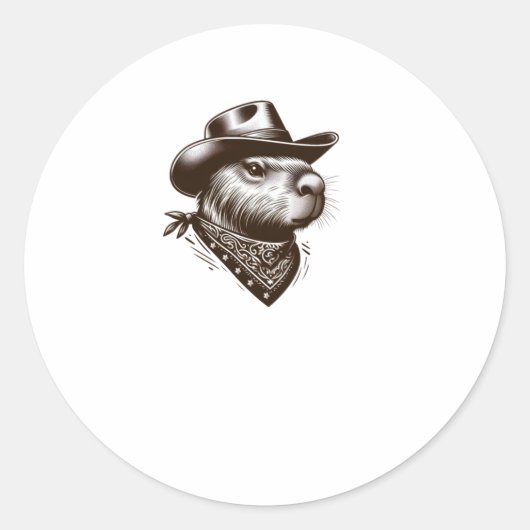 Rond Sticker de look dense Denim Capybara (Devant)