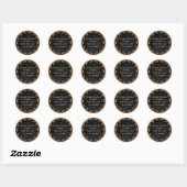 Rond Sticker de look en bois primitif (Feuille)