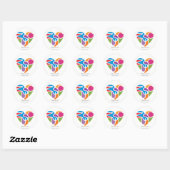 Rond Sticker de Lover's Heart® Music (Feuille)