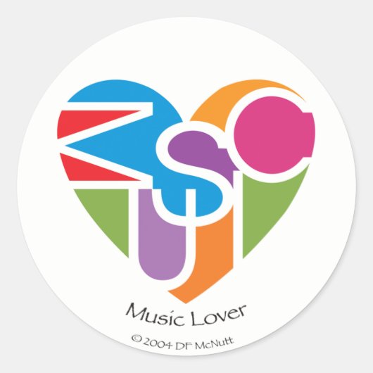 Rond Sticker de Lover's Heart® Music (Devant)