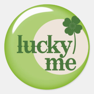 Rond Sticker de Lucky Me St Paddy
