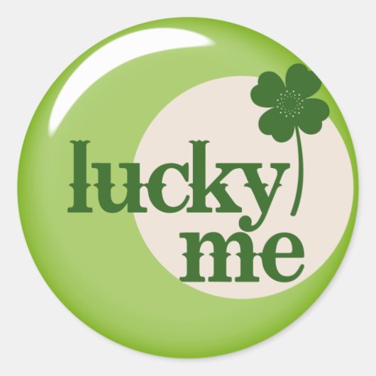 Rond Sticker de Lucky Me St Paddy (Devant)