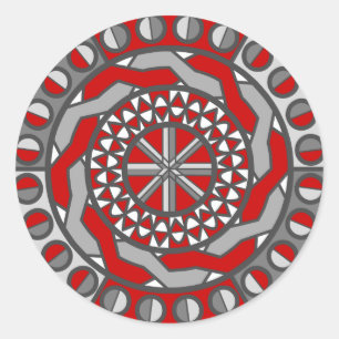 Rond Sticker de machine rouge