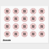 Rond Sticker de magasin de code QR personnalisé (Feuille)