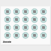Rond Sticker de magasin de code QR personnalisé (Feuille)