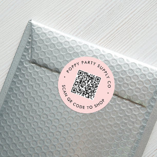 Rond Sticker de magasin de code QR personnalisé