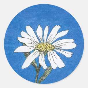 Rond Sticker de marguerite