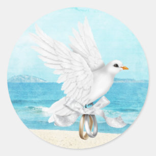 Rond Sticker de mariage de destination