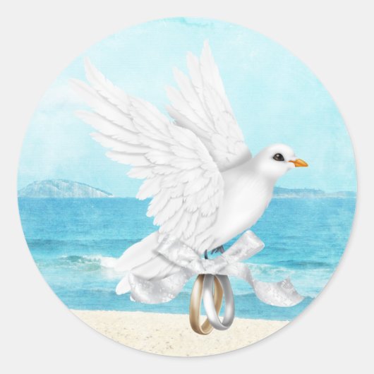 Rond Sticker de mariage de destination (Devant)