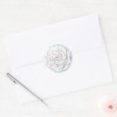 Rond Sticker de mariage de printemps avec Mariage blanc (Enveloppe)